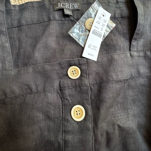 J.Crew Squareneck button-up top in linen - Picture 2 of 3